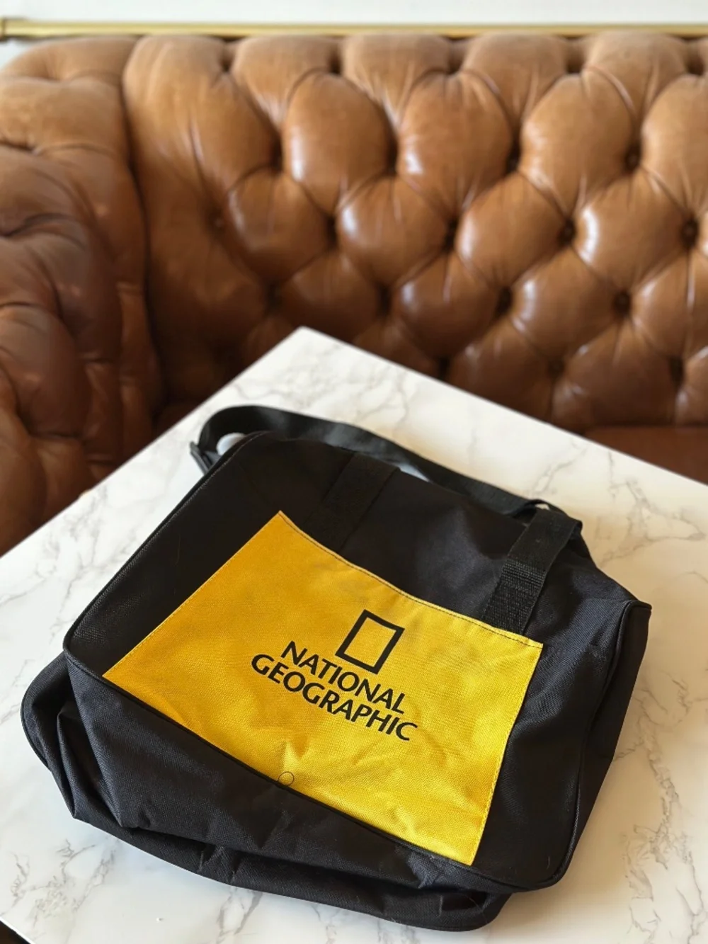 National Geographic · Mini Duffle Bag (yellow/black) 13.75